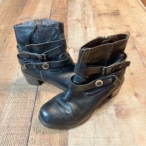 Pakros Boots Size 38 Black Booties Heels Cowgirl Western Dark Academia EUC